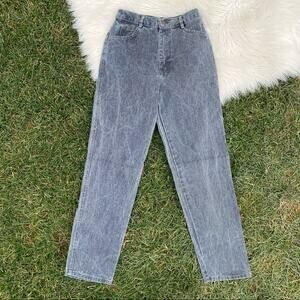 Vintage 80s Prairie Rose high rise black wash mom jeans small USA tapered